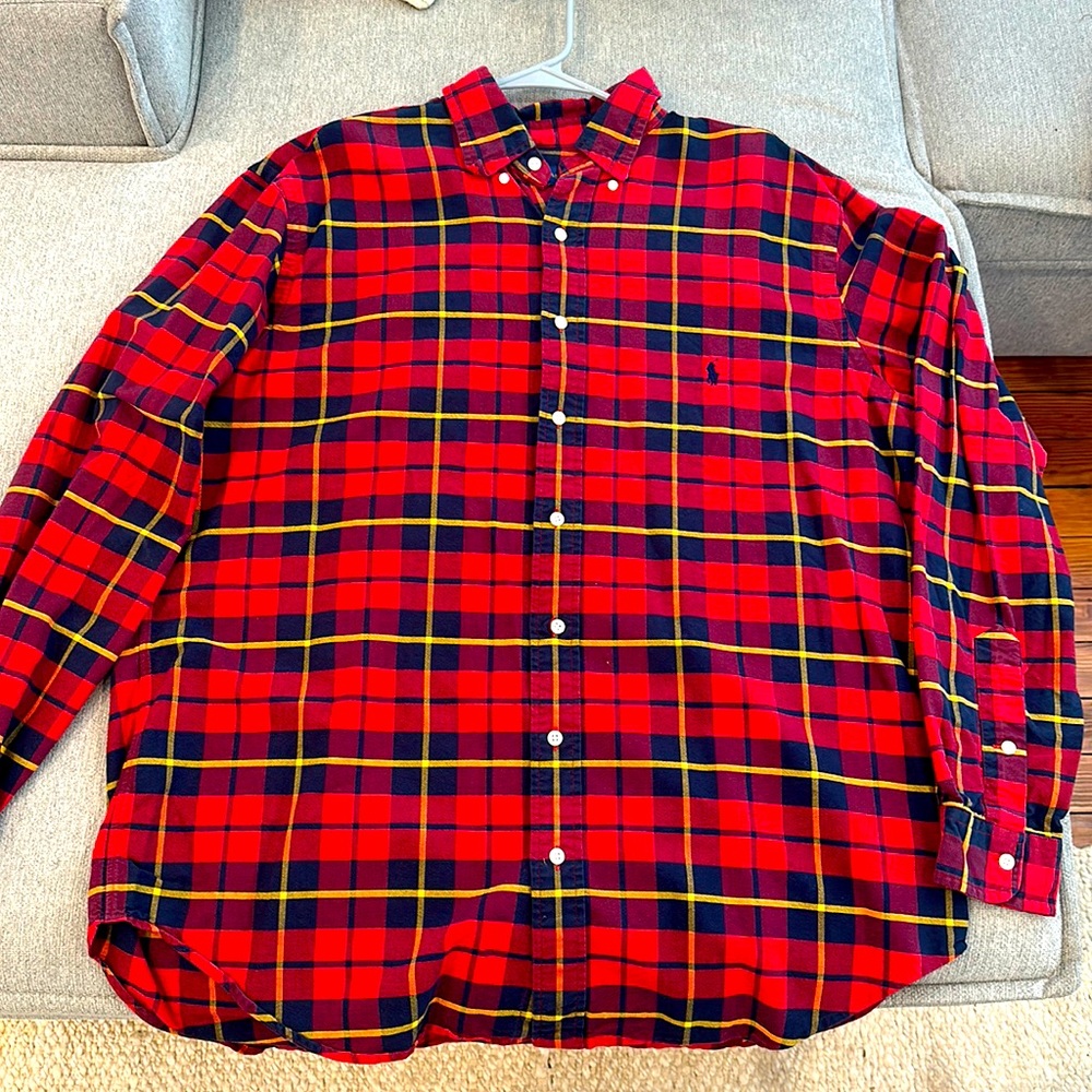 Ralph Lauren plaid button down Xl